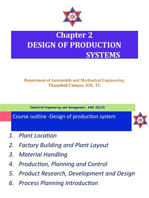 Design of Production Systems | PDF | Industrial Engineering | Economies