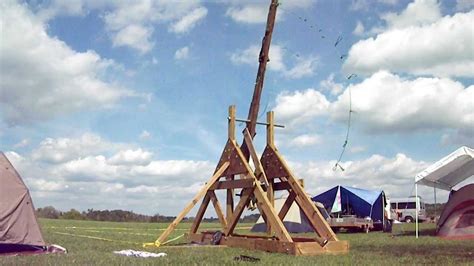 Trebuchet Launching A 10 Gallon Missile Youtube