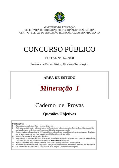 PDF prova mineração i DOKUMEN TIPS