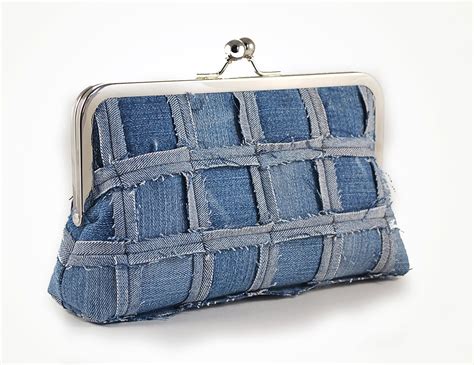 Denim Patchwork Clutch