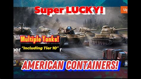 Wot Blitz Crate Opening American Container Opening Big Lucky Score In