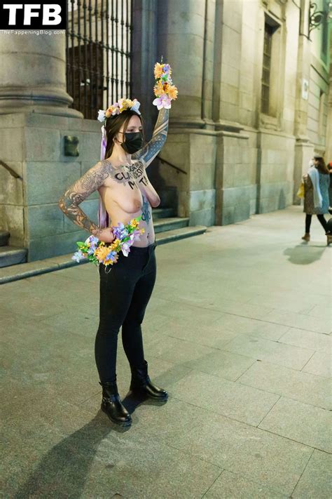Femen Protests In Madrid Nude Photos TheFappening