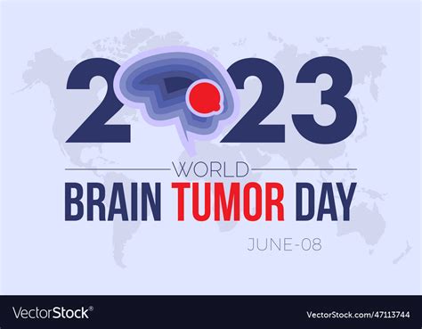 2023 concept world brain tumor day awareness Vector Image