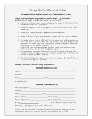 Fillable Online Burbank Broker Co Op Form Fax Email Print PdfFiller