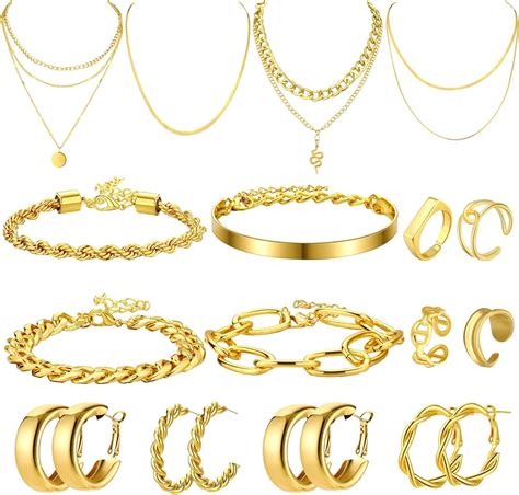 Amazon Henoyso Pcs Gold Jewelry Sets For Women Girls Gold