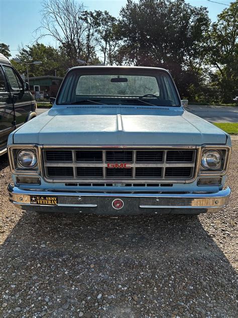 1977 Gmc Sierra Grande 15 Blue Rwd Automatic Classic Gmc Pickup 1977