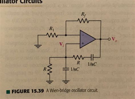 Solved Design A Wein Bridge Oscillator In Figure In Chegg