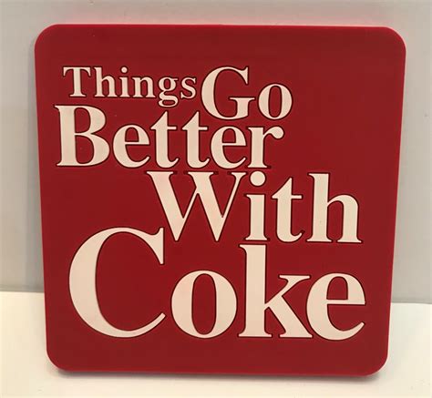 Coca Cola Coaster Set 4 Pc Pvc Things Go Better With Coke From Japan Ebay