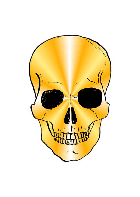 Download Skull, Gold, Golden. Royalty-Free Vector Graphic - Pixabay