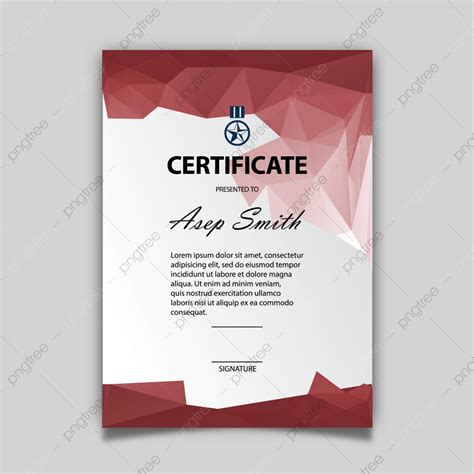 Certificate Template With Red Color Template Download On Pngtree