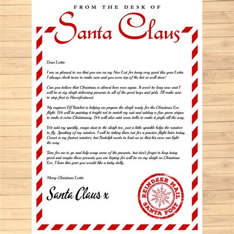 Santa Claus Letters Free Printable - Printable Word Searches