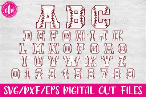 Baseball Font Svg Baseball Letter Svg Baseball Numbers Svg Baseball