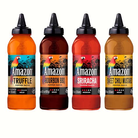 Amazon Amazon Hot Sauce Variety Pack Truffle Sriracha Sweet Chili Mustard Bourbon