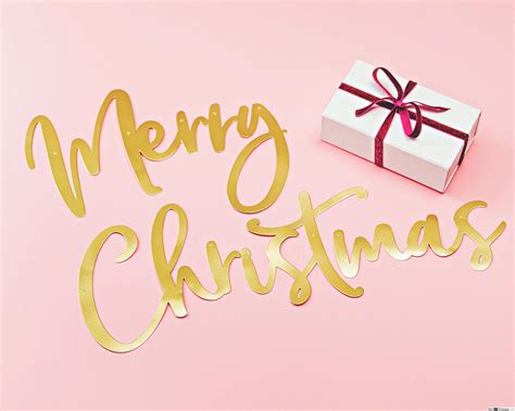 Merry Christmas Pink Wallpapers Wallpaper Cave