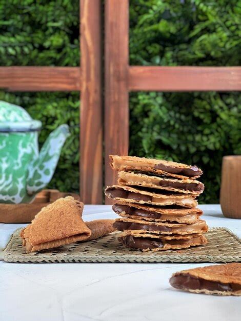 Premium Photo Malaysian Traditional Cookies Called Kuih Kapit Popular