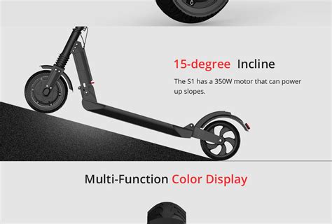 KUGOO S1 Folding Electric Scooter 350W Motor 8 Inch Tire Black