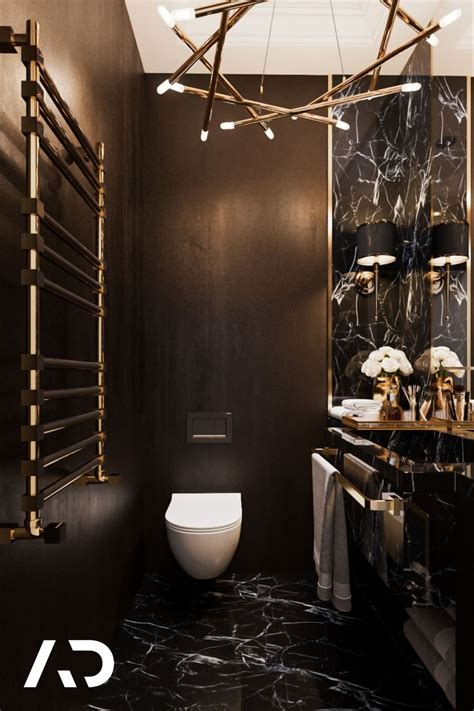 Zoto Czarna Marmurowa Azienka Gold Black Marble Bathroom Bathroom