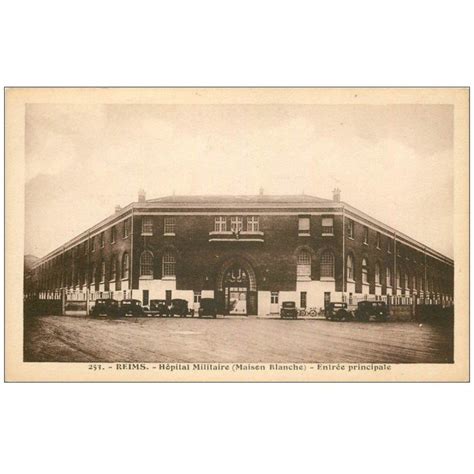 carte postale ancienne 51 REIMS Hôpital Militaire Maison Blanche 1936