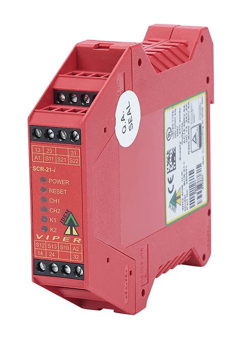 Safety Relay Emergency Stop And Safety Gates Vac Vdc Pn Scr