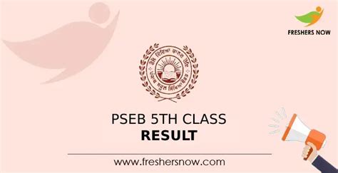 Pseb 5th Class Result 2023 Out Punjab Board 5th Class Result