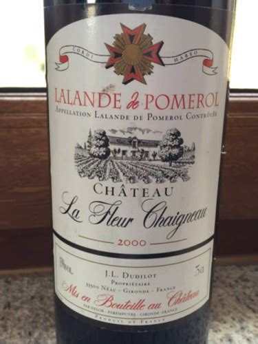 Ch Teau La Fleur Chaigneau Lalande De Pomerol Vivino Us