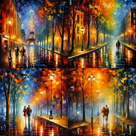 Leonid Afremov Ai Art Style Vibrant Palette And Expressive Brushwork