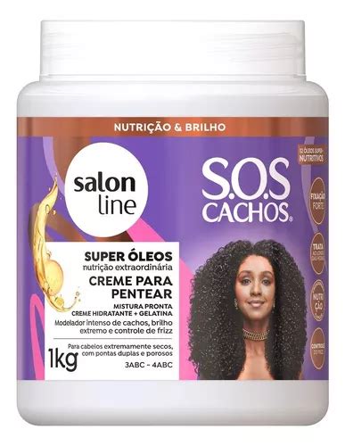 Creme Pentear Super Óleos Sos Cachos Hidrata Salon Line 1kg