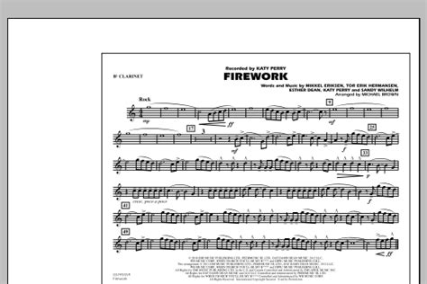 Firework Bb Clarinet By Michael Brown Sheet Music For Marching Band At Sheet Music Direct