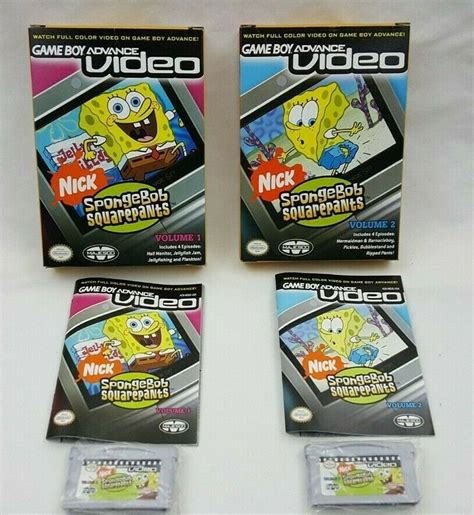 Spongebob Squarepants Gameboy Advance Video Games Volume 1 And 2 Gameboy Nintendo Game Boy