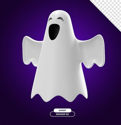 Premium Psd Cheerful Ghost For Halloween D Render Cartoon