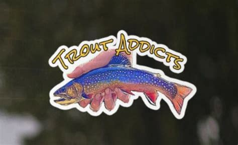 Trout Sticker Brook Trout Sticker Fishing Sticker Trout Etsy