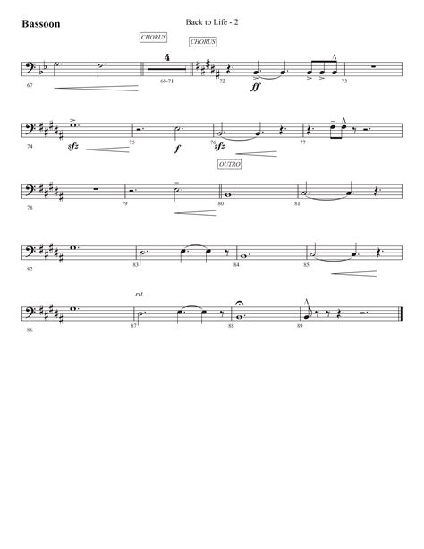 Back To Life Choral Anthem Satb Bassoon Sheet Music Pdf Prestonwood Worship Prestonwood