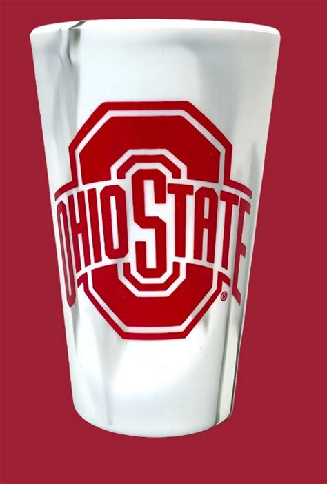 Ohio State Buckeyes Marble 16oz Silicone Cup Jennys T Baskets