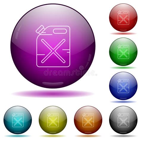 Botones De La Esfera De Vidrio De Gas Ilustración del Vector