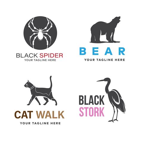 Animal Logo Design Set 14797004 Vector Art at Vecteezy