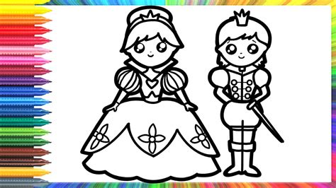 How to draw a prince and princess for kids Cómo dibujar un Príncipe y