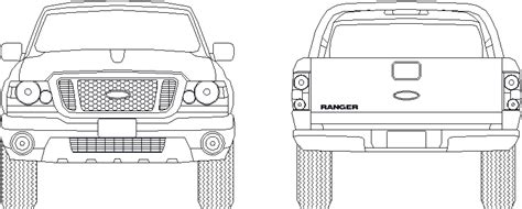 Ford Ranger Dwg Elevation For Autocad • Designs Cad