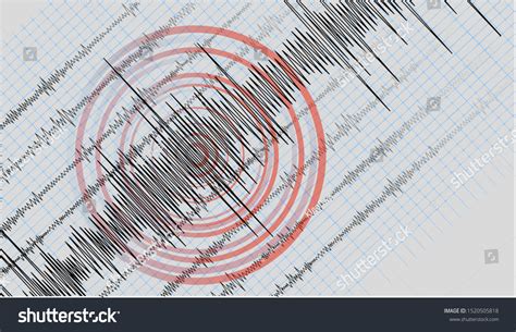 Earthquake Background Seismogram For Seismic Royalty Free Stock Vector 1520505818