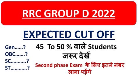 RRC GROUP D EXPECTED CUT OFF RRC GROUP D 2022 CUT OFF RAILWAY GROUP