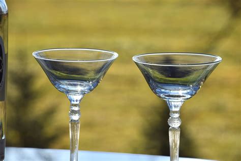 Vintage Cocktail Martini Glasses Set Of 4 Tall Vintage Martini