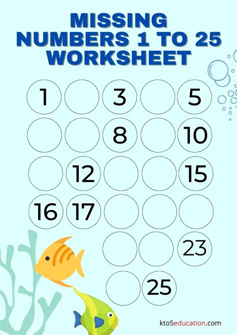 Free Missing Numbers 1 To 25 Worksheet Worksheets Missing Numbers