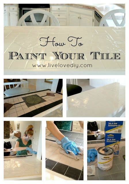 Livelovediy How To Paint Tile Countertops Diy Home Improvement