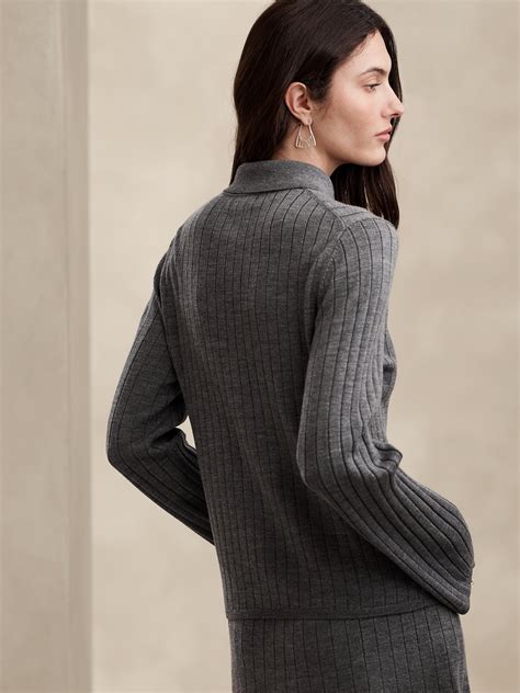 Nezha Merino Sweater Polo Banana Republic