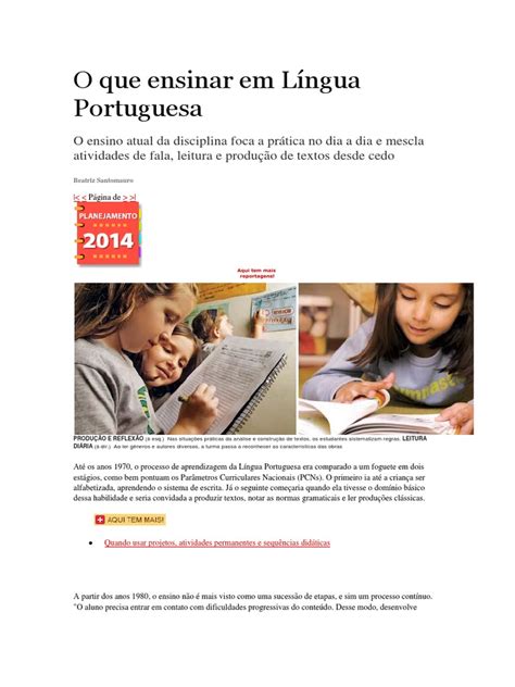 O Que Ensina A Língua Portuguesa