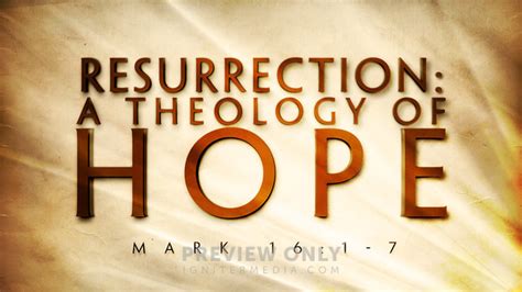 Resurrection A Theology Of Hope Title Graphics Igniter Media