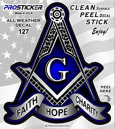 Amazon Prosticker V One Masonic Series Faith Hope Charity