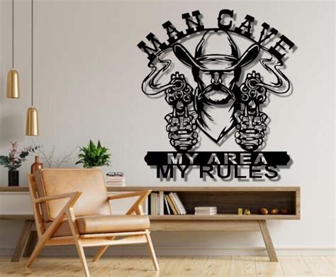 Man Cave Dxf Svg Png Files Man Cave My Area Etsy