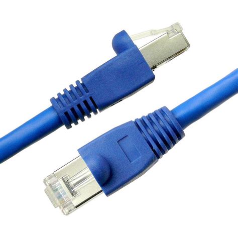 NTW 15 Ft Cat6a Snagless Shielded STP Network Patch Cable Blue 345