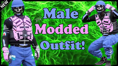 Gta I New Male Modded Outfit Tutorial Blue Joggers Blue Tron