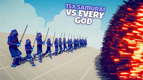 15X SAMURAI Vs EVERY GOD Totally Accurate Battle Simulator TABS